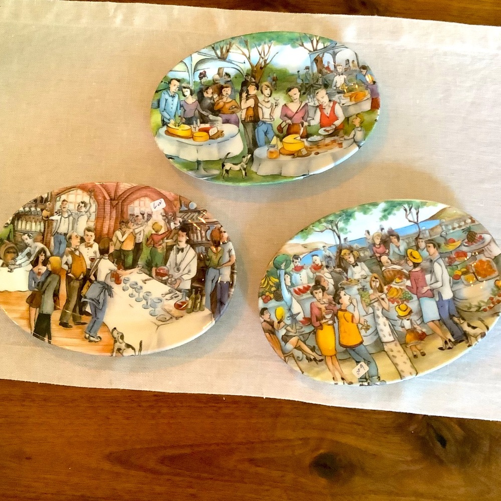 Vintage Italian Ranelli relish dishes set of three